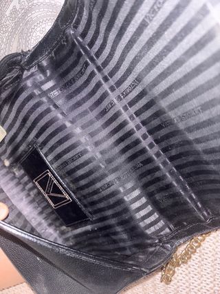 Bolso Victoria's Secret Negro Cadena Dorada