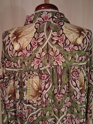 Camisa larga estampada