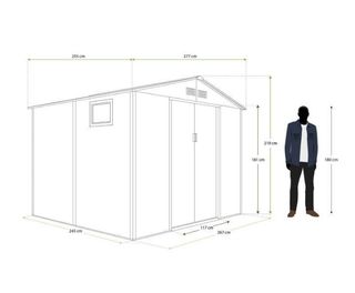 Caseta de jardín metálica Surrey de 7.06 m2