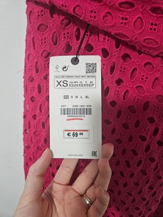 Vestido Zara Volantes Fucsia