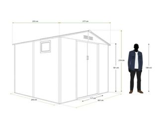 Caseta de jardín metálica Surrey de 7.06 m2