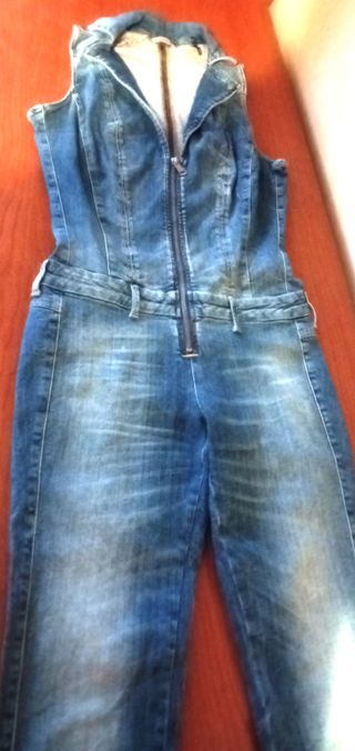Tuta Guess Jeans Denim Tg 28 Senza Maniche