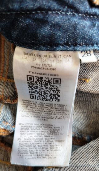 Tuta Guess Jeans Denim Tg 28 Senza Maniche