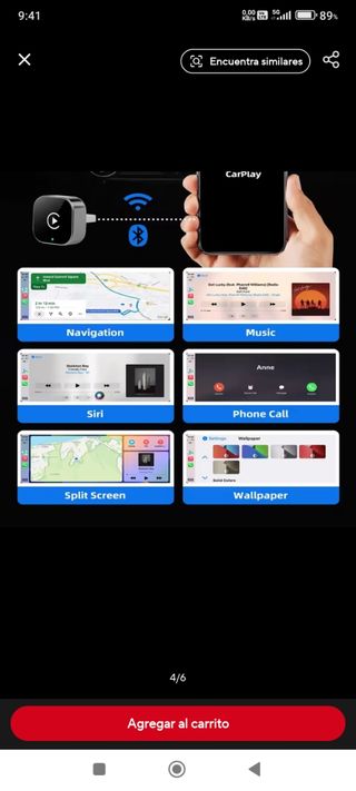 Adaptador CarPlay y Android Auto Inalámbrico