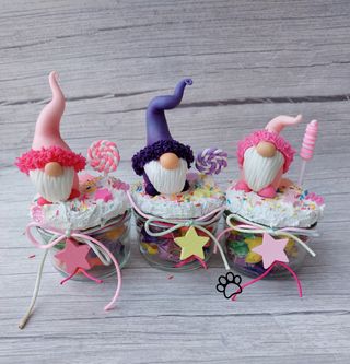 Tarros decorados gnomos