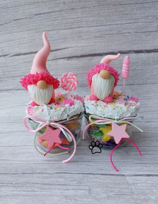 Tarros decorados gnomos