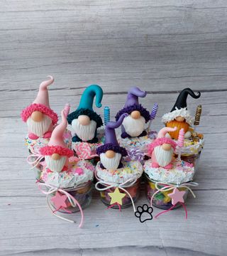 Tarros decorados gnomos