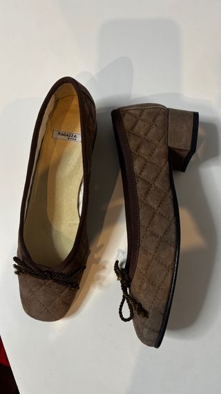 Zapatos Ragazza Marrones Cuadrados