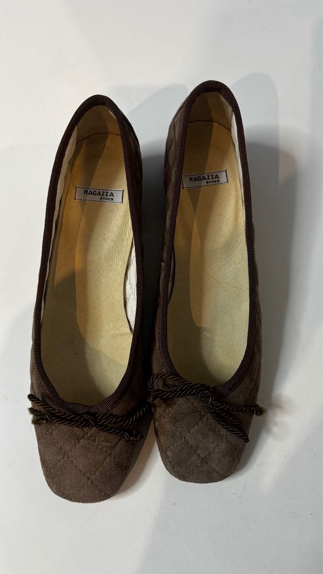 Zapatos Ragazza Marrones Cuadrados