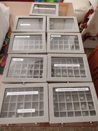 Cajas de terciopelo para exposición
