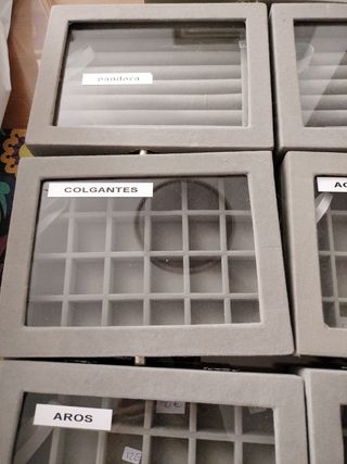 Cajas de terciopelo para exposición