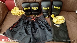 Guantes y shorts de boxeo Brooklyn talla s y l