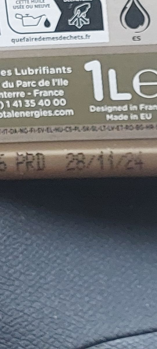 Aceite 1 litro total quartz ineo xtra first nuevo