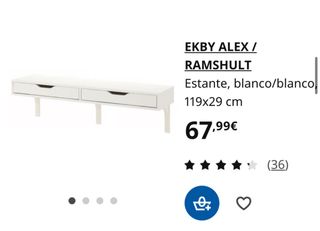 Estantería Ikea Elby Alex/Ramshult de 119x29