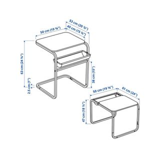 Mesa auxiliar Ikea 53x50 cm