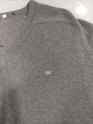 Jersey gris con parches en codos