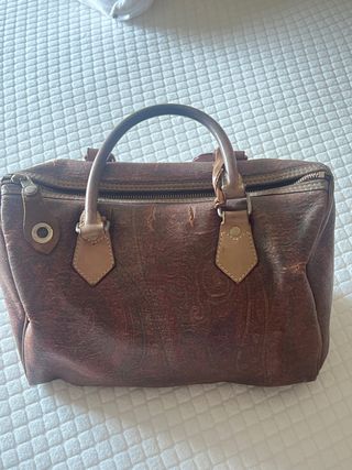 Borsa Etro marrone con fantasia paisley