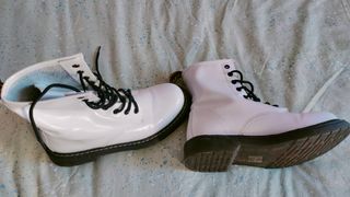 Botas Charol Blancas Talla M