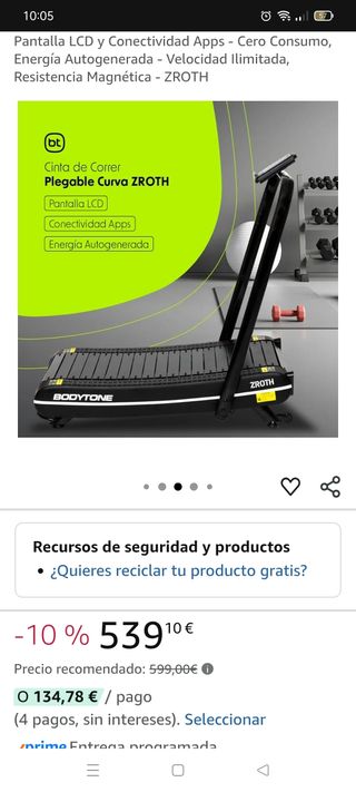 Cinta de Correr Bodytone ZROTH Autogenerada