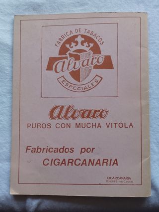 Catálogo coleccionistas de vitolas de puros. 1987