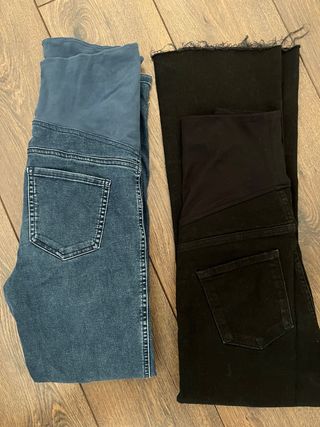 Pantalones de maternidad pitillo y flare