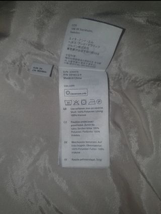 Abrigo COS Teddy Oversize Beige Talla Única Nuevo 