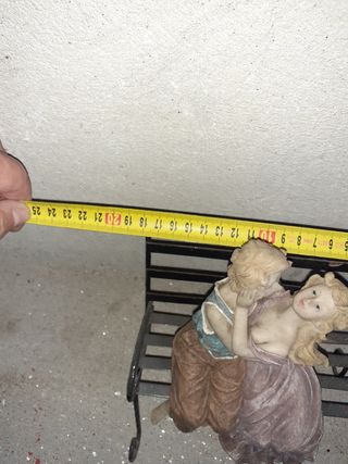 Figura pareja banco romántico resina ver medidas