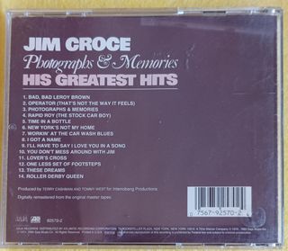 CD Jim Croce - Photographs & Memories - Ed USA