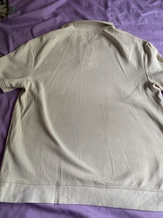 Polo Zara Beige de canalé