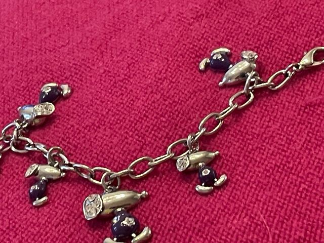 Bracciale Snoopy Anni '80 Argento Viola