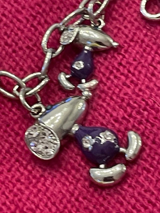 Bracciale Snoopy Anni '80 Argento Viola