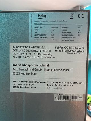 Nevera Beko GNO4331XPN - No enfría