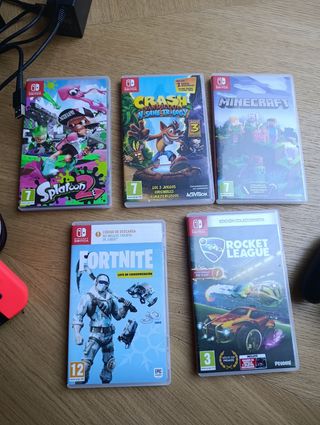 Nintendo Switch con juegos.