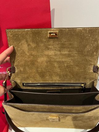 Bolso Carolina Herrera Marrón y Dorado