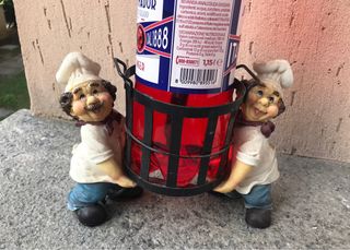 Portabottiglie da cucina/tavola con chef