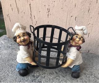 Portabottiglie da cucina/tavola con chef