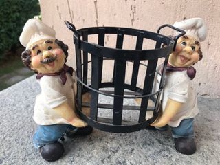 Portabottiglie da cucina/tavola con chef