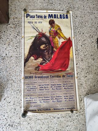 Cartel Toros Málaga 1970