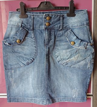 Falda vaquera vintage T.38 - Diseño clásico