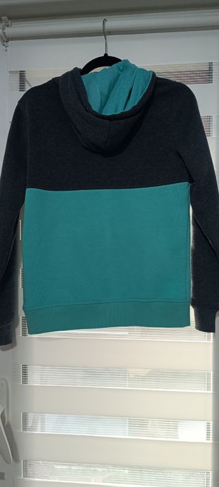 Sudadera Lee Cooper gris y turquesa talla 10