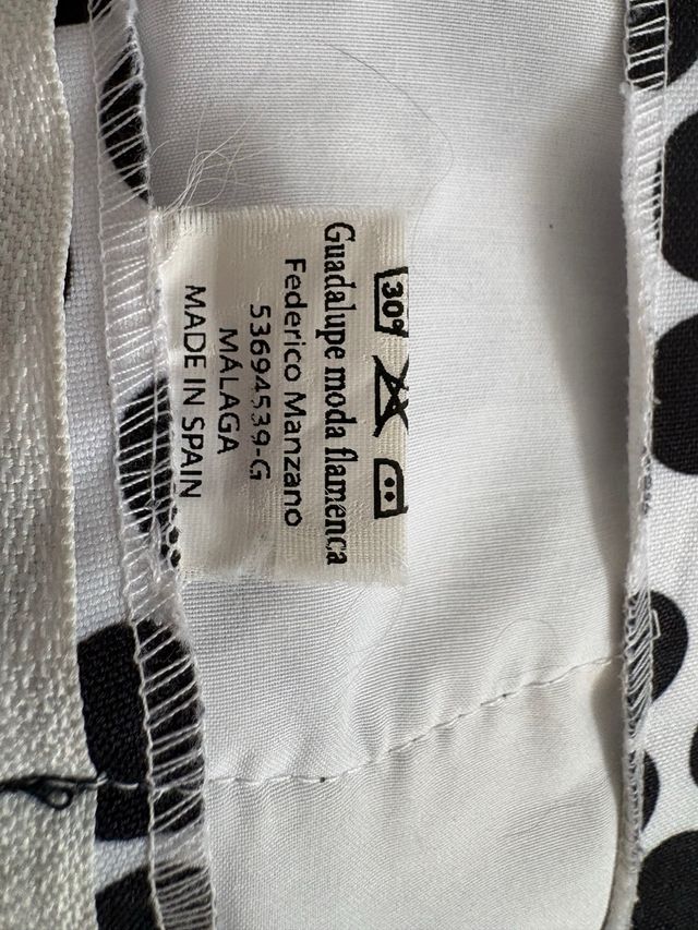 Vestido Flamenca Talla 42 Negro Multicolor