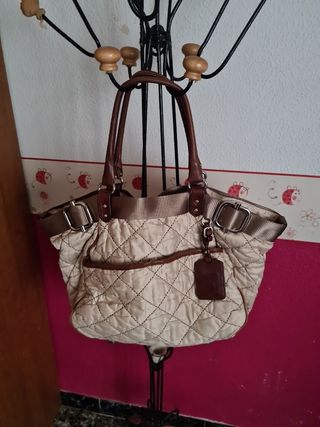 Bolso vintage El Corte Inglés beige