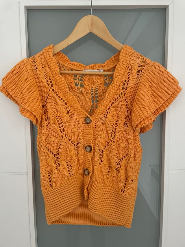 Jersey Zara Naranja Corto Talla M