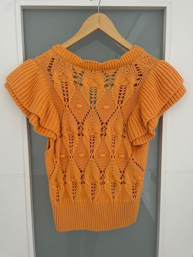 Jersey Zara Naranja Corto Talla M