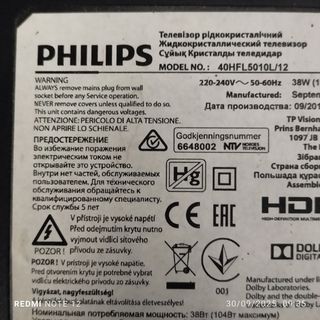 Despiece TV Philips 40HFL5010L/12. P. base vendida