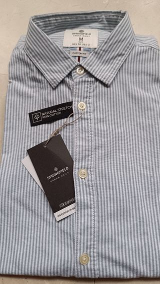 Camisa Springfield Talla M Rayas Azules