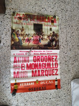 Cartel Toros Málaga 23 Agosto