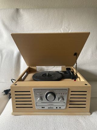 Tocadiscos Sunstech PXRC42CD Bluetooth Madera