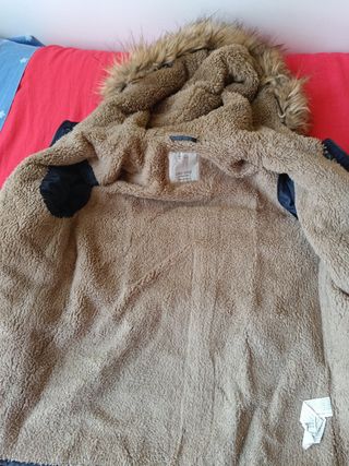 Cazadora niño azul con capucha forro desmontable 