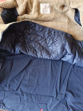 Cazadora niño azul con capucha forro desmontable 